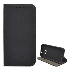 Samsung Xcover 4s Gigapack Tok álló, bőr hatású FLIP, asztali tartó, FEKETE