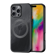 iPhone 16 Pro Max 5G DUX DUCIS AIMO szilikon telefonvédő ütésállóság, hullám, FEKETE
