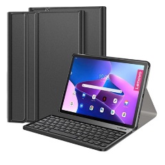 Lenovo Tab M10 Plus Gigapack Tok álló, bőr hatású FLIP, ceruza tartó, FEKETE