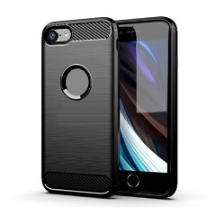 iPhone 8 4.7 GIGAPACK szilikon telefonvédő ütésállóság, logó kivágás, FEKETE