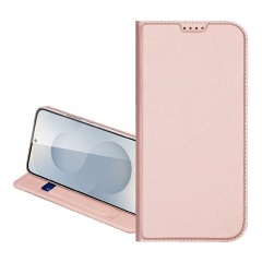 Xiaomi 13 DUX DUCIS SKIN PRO tok álló, bőr hatású FLIP, asztali tartó, RÓZSASZÍN