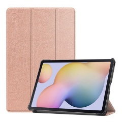 Samsung Tab S8 LTE Gigapack Tok álló, bőr hatású FLIP, asztali tartó, ROZÉARANY