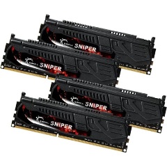 G-SKILL Sniper 32GB 2400MT/s DDR3 memória CL11 Kit of 4 fekete