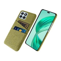 Honor X8b 4G Gigapack Műanyag telefonvédő ütésállóság, textil hatás, CITROMSÁRGA