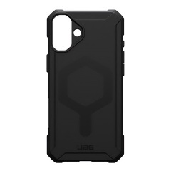 iPhone 16 Plus UAG ESSENTIAL szilikon telefonvédő erős ütésállóság, MagSafe, FEKETE