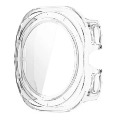 Samsung Watch Ultra eSIM 47mm Gigapack Műanyag keret BUMPER, ütésállóság + kijelzővédő üveg, ÁTLÁTSZÓ