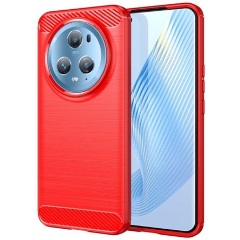 Honor Magic5 Pro 5G Gigapack szilikon telefonvédő ütésállóság, karbon minta, PIROS