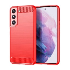 Samsung S23 Gigapack szilikon telefonvédő ütésállóság, karbon minta, PIROS