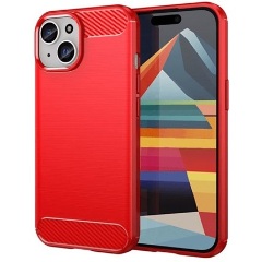 iPhone 15 Gigapack szilikon telefonvédő ütésállóság, karbon minta, PIROS iPhone 15 Gigapack szilikon telefonvédő ütésállóság, karbon minta, PIROS