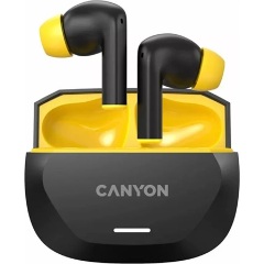 Canyon Hexagon 7 True Wireless fülhallgató headset fekete-sárga