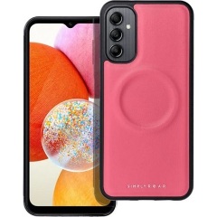 Samsung A14 5G ROAR MAG MORNING szilikon telefonvédő ECO bőr hatású, MagSafe, RÓZSASZÍN