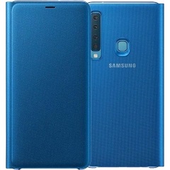 Samsung A9 (2018) SAMSUNG tok álló aktív FLIP, kártyazseb, SÖTÉTKÉK