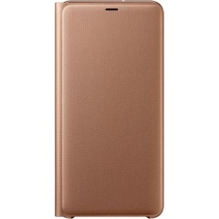Samsung A7 (2018) SAMSUNG tok álló aktív FLIP, textil minta, ARANY