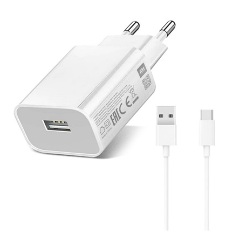 XIAOMI MDY-09-EW hálózati töltő USB aljzat (10W, gyorstöltő + Type-C kábel) FEHÉR (Gigapack csomagolás)