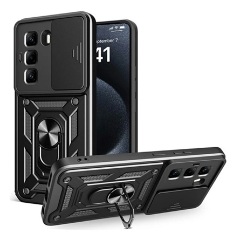 Infinix Hot 50 Pro 4G GIGAPACK Defender szilikon telefonvédő ütésállóság, kameravédő, FEKETE