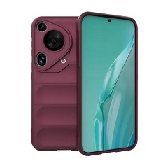 Huawei Pura 70 Ultra 5G Gigapack Szilikon telefonvédő ütésállóság, 3D, BORDÓ