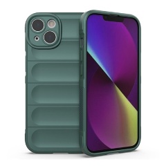 iPhone 14 Plus Gigapack szilikon telefonvédő ütésállóság, 3D, SÖTÉTZÖLD