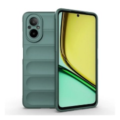 Realme C67 4G Gigapack Szilikon telefonvédő ütésállóság, 3D, SÖTÉTZÖLD