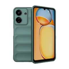 Xiaomi Poco C65 4G Gigapack Szilikon telefonvédő ütésállóság, 3D, SÖTÉTZÖLD