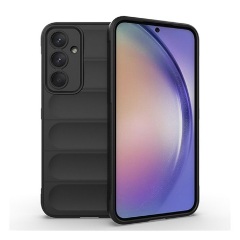 Samsung A35 5G Gigapack Szilikon telefonvédő ütésállóság, 3D, FEKETE