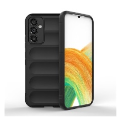 Samsung A34 5G Gigapack szilikon telefonvédő ütésállóság, 3D, FEKETE