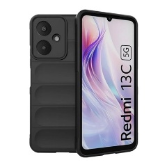 Redmi 13C 5G Gigapack Szilikon telefonvédő ütésállóság, 3D, FEKETE
