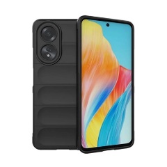 Oppo A58 4G Gigapack Szilikon telefonvédő ütésállóság, 3D, FEKETE