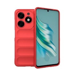 Tecno Spark 20 4G Gigapack Szilikon telefonvédő ütésállóság, 3D, PIROS