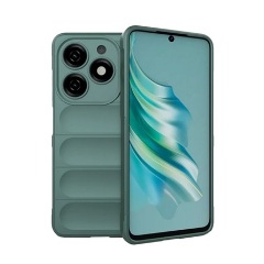 Tecno Spark 20 4G Gigapack Szilikon telefonvédő ütésállóság, 3D, SÖTÉTZÖLD