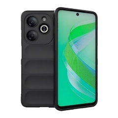 Infinix Smart 8 4G Gigapack Szilikon telefonvédő ütésállóság, 3D, FEKETE