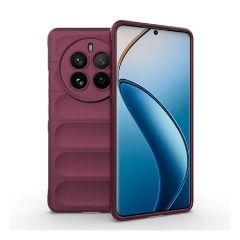 Realme 12 Pro Plus 5G Gigapack Szilikon telefonvédő ütésállóság, 3D, BORDÓ