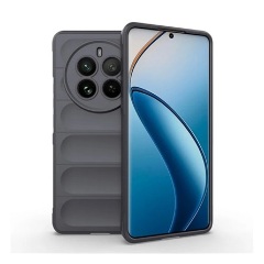 Realme 12 Pro Plus 5G Gigapack Szilikon telefonvédő ütésállóság, 3D, SÖTÉTSZÜRKE