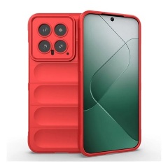 Xiaomi 14 5G Gigapack Szilikon telefonvédő ütésállóság, 3D, PIROS