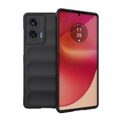 Motorola Edge 50 Fusion 5G GIGAPACK Szilikon telefonvédő ütésállóság, 3D, FEKETE