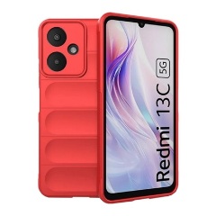 Xiaomi Poco C65 4G GIGAPACK Szilikon telefonvédő ütésállóság, 3D, PIROS