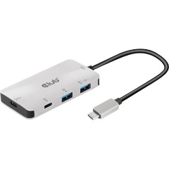 Club 3D CSV-1543 4-portos USB-C hub ezüst
