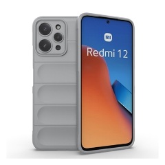 Redmi 12 Gigapack Szilikon telefonvédő ütésállóság, 3D, VILÁGOSSZÜRKE