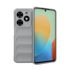 Tecno Spark Go 2024 4G Gigapack Szilikon telefonvédő ütésállóság, 3D, VILÁGOSSZÜRKE