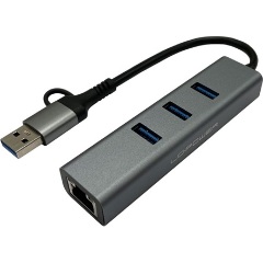 LC-Power LC-HUB-C-MULTI-9 1Gb/s USB-A RJ45 hálózati adapter