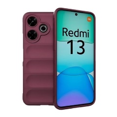 Redmi 13 4G Gigapack Szilikon telefonvédő ütésállóság, 3D, BORDÓ
