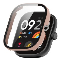 Redmi Watch 5 GIGAPACK Műanyag keret BUMPER, ütésállóság + kijelzővédő üveg, RÓZSASZÍN