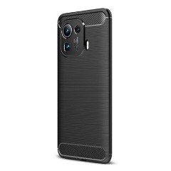 Xiaomi Mi 11 Pro 5G Gigapack szilikon telefonvédő ütésállóság, karbon minta, FEKETE Xiaomi Mi 11 Pro 5G Gigapack szilikon telefonvédő ütésállóság, karbon minta, FEKETE