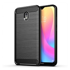 Redmi 8A Gigapack Szilikon telefonvédő ütésállóság, karbon minta, FEKETE
