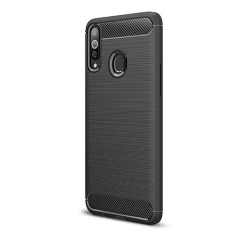 Samsung A20s Gigapack szilikon telefonvédő ütésállóság, karbon minta, FEKETE Samsung A20s Gigapack szilikon telefonvédő ütésállóság, karbon minta, FEKETE