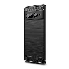 Google Pixel 7 Pro Gigapack szilikon telefonvédő ütésállóság, karbon minta, FEKETE