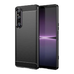 Sony Xperia 1 V Gigapack szilikon telefonvédő ütésállóság, karbon minta, FEKETE Sony Xperia 1 V Gigapack szilikon telefonvédő ütésállóság, karbon minta, FEKETE