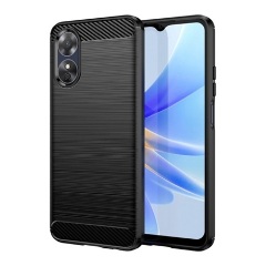 Oppo A17 Gigapack szilikon telefonvédő ütésállóság, karbon minta, FEKETE Oppo A17 Gigapack szilikon telefonvédő ütésállóság, karbon minta, FEKETE
