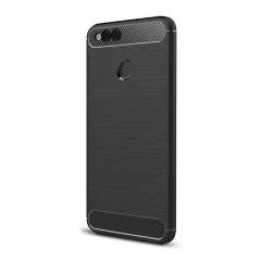 Honor 7X (2017) Gigapack szilikon telefonvédő ütésállóság, karbon minta, FEKETE Honor 7X (2017) Gigapack szilikon telefonvédő ütésállóság, karbon minta, FEKETE