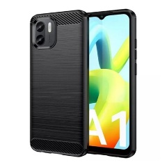 Redmi A2 Gigapack Szilikon telefonvédő ütésállóság, karbon minta, FEKETE