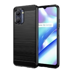 Realme C33 Gigapack szilikon telefonvédő ütésállóság, karbon minta, FEKETE Realme C33 Gigapack szilikon telefonvédő ütésállóság, karbon minta, FEKETE